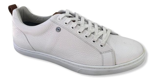 Zapatillas Urbanas Para Hombre Ringo Bay Cuero Blanco Cosido