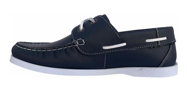 Zapatos Nauticos Para Hombre Cuero Suela Goma Febo Cosidos