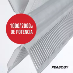 Vitroconvector Peabody Pe-vc20 1000/2000w, Vidrio Templado - HogarStore