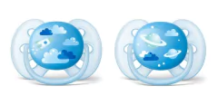 Chupete Philips Avent Ultra Soft Azul 6-18m Scf222/22 Packx2