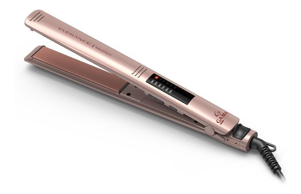 Planchita De Pelo Ga.ma Italy Led Keration Oro Rosa Con Placas De Turm
