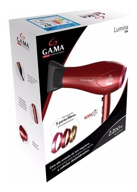 Secador De Cabello Ga.ma. Lumina Ion 2200w