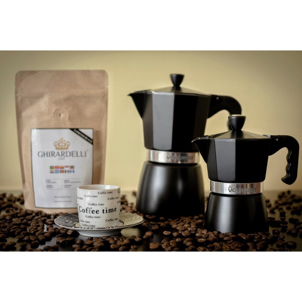 Cafetera Volturno Negra 6 pocillos