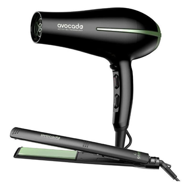 Set De Belleza Gama Avocado Secador 2300w Planchita Elegance