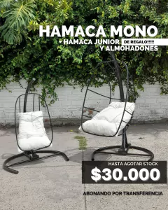 Hamaca Mono + Hamaca Junior de Regalo + Almohado