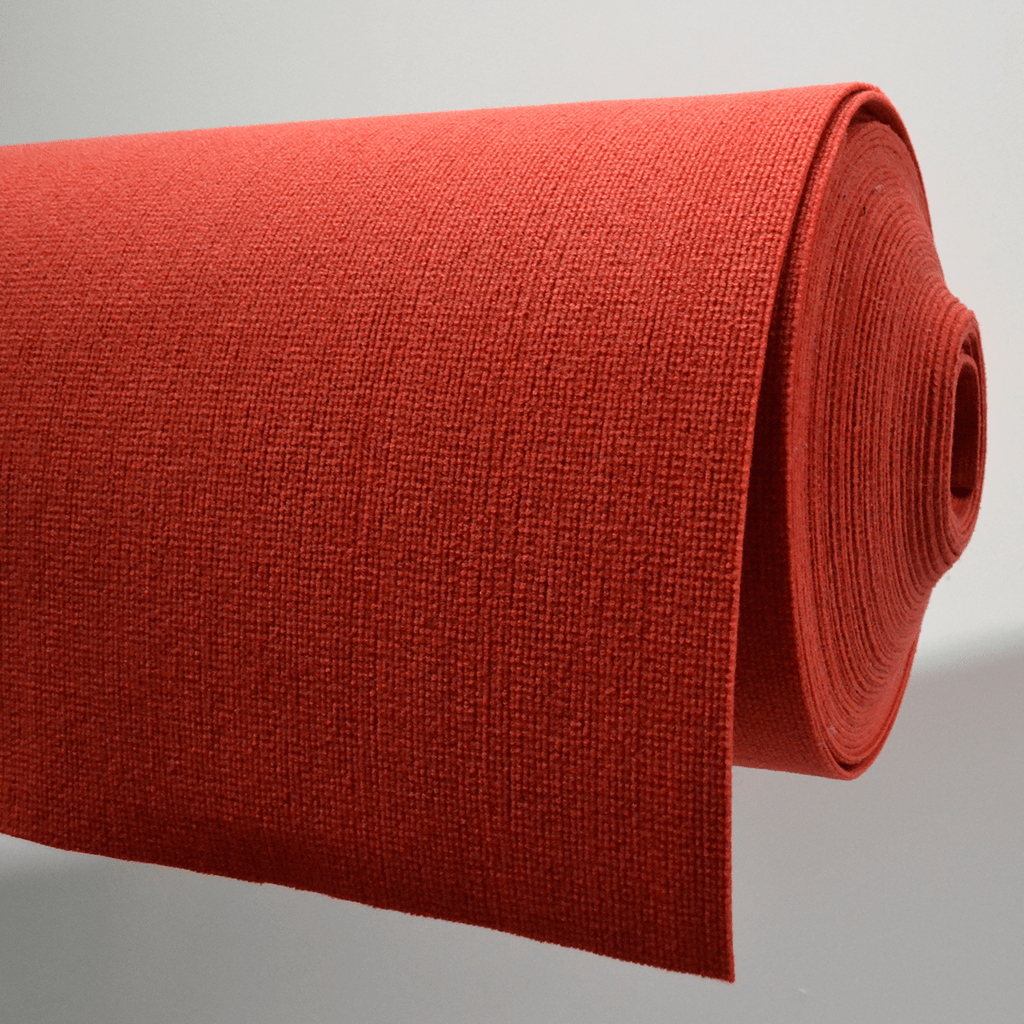 Alfombra rayada roja por metro cuadrado (ancho 2 mts) 3mm de espesor