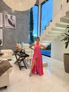 Vestido Isabele Rosa em Seda Gloss na internet