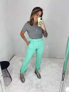 Calça zara verde água