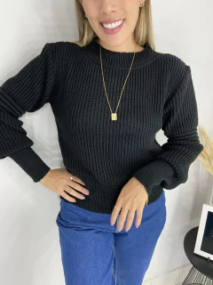 Tricot básico preto - comprar online