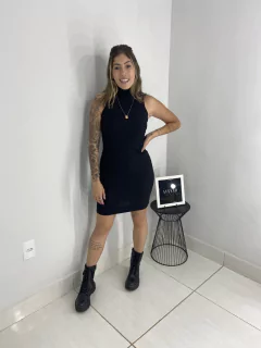 Vestido Pri Gola Preto - comprar online