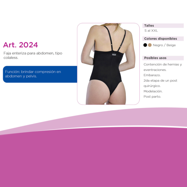 Faja enteriza para abdomen tipo colaless Hanshi ART 2024