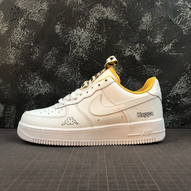 nike air force 1 white with yellow tick
