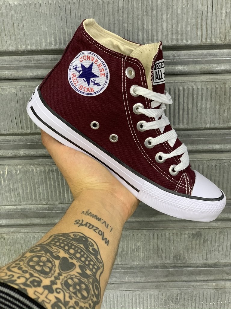 All Star Converse Vinho Cano Alto - Marcatti Outlet