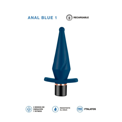Plug Anal Blue 1 Recargable