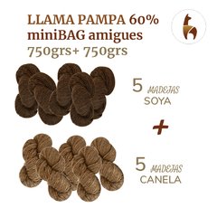 MINIBAG AMIGUES LLAMA PAMPA/ 1,5KGS EN DOS COLORES - tienda online