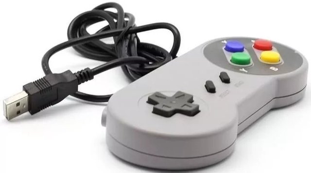 FGAMES NATAL - Controle Super Nintendo USB Snes Joystick Emulador