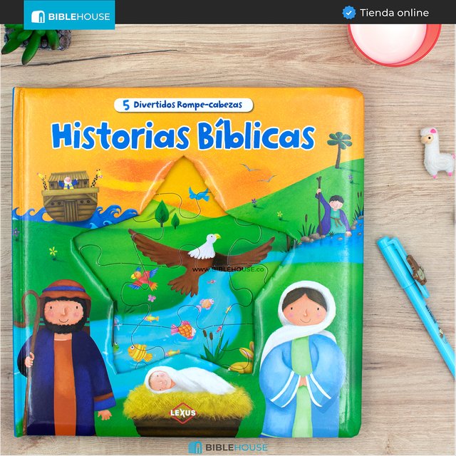 Historias De La Biblia Para Niños - Rompecabezas - Infantil - Verde