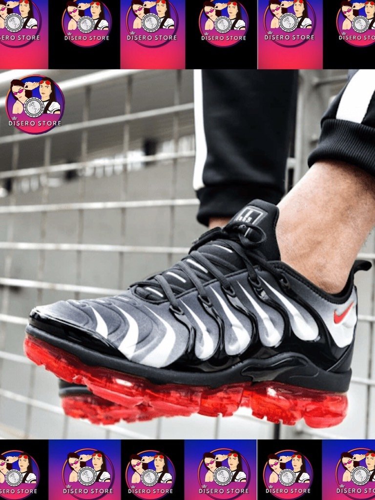vapor max plus preto e branco