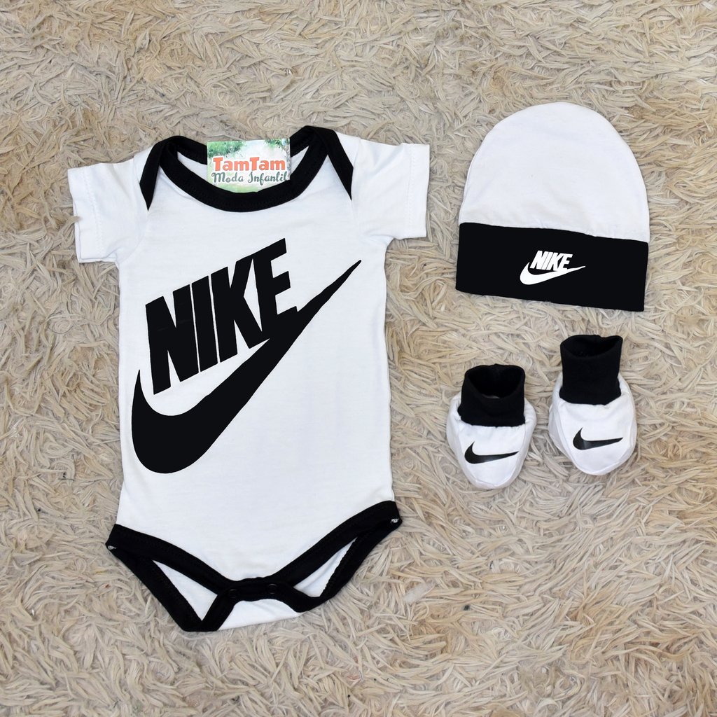 Conjunto Baby Nike Preto/Branco - Tam Tam Moda Infantil