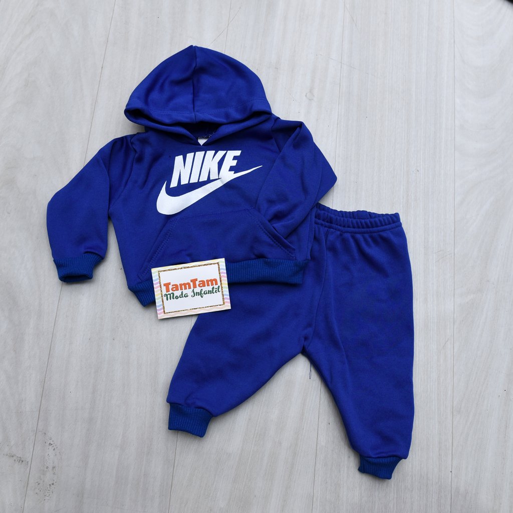 CONJUNTO MOLETOM NIKE AZUL - Tam Tam Moda Infantil