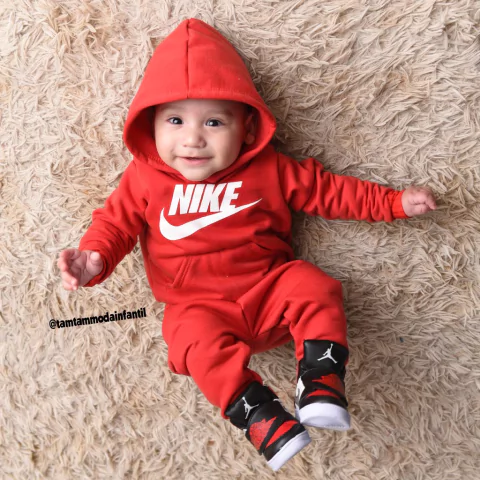 Conjunto Moletom Nike Vermelho - Tam Tam Moda Infantil