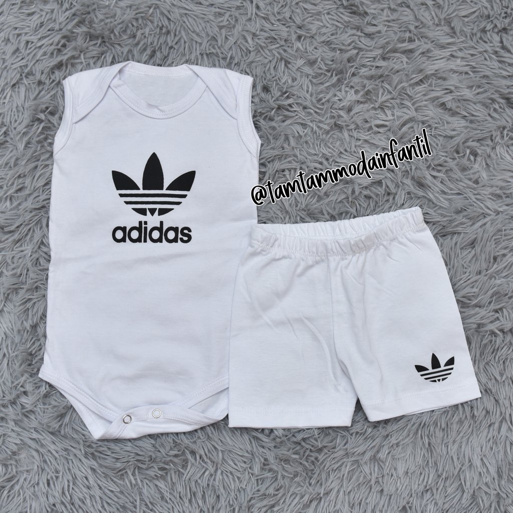conjunto da adidas branco