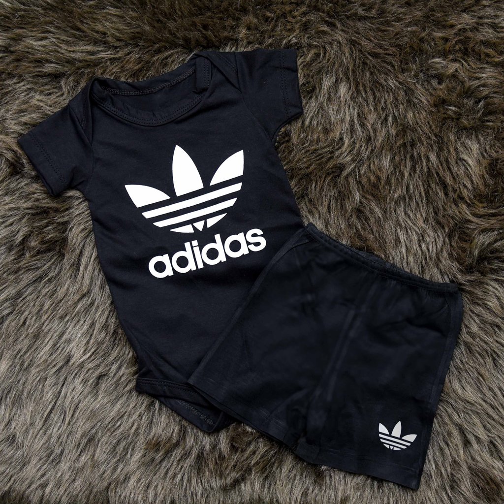 conjunto adidas infantil preto e branco