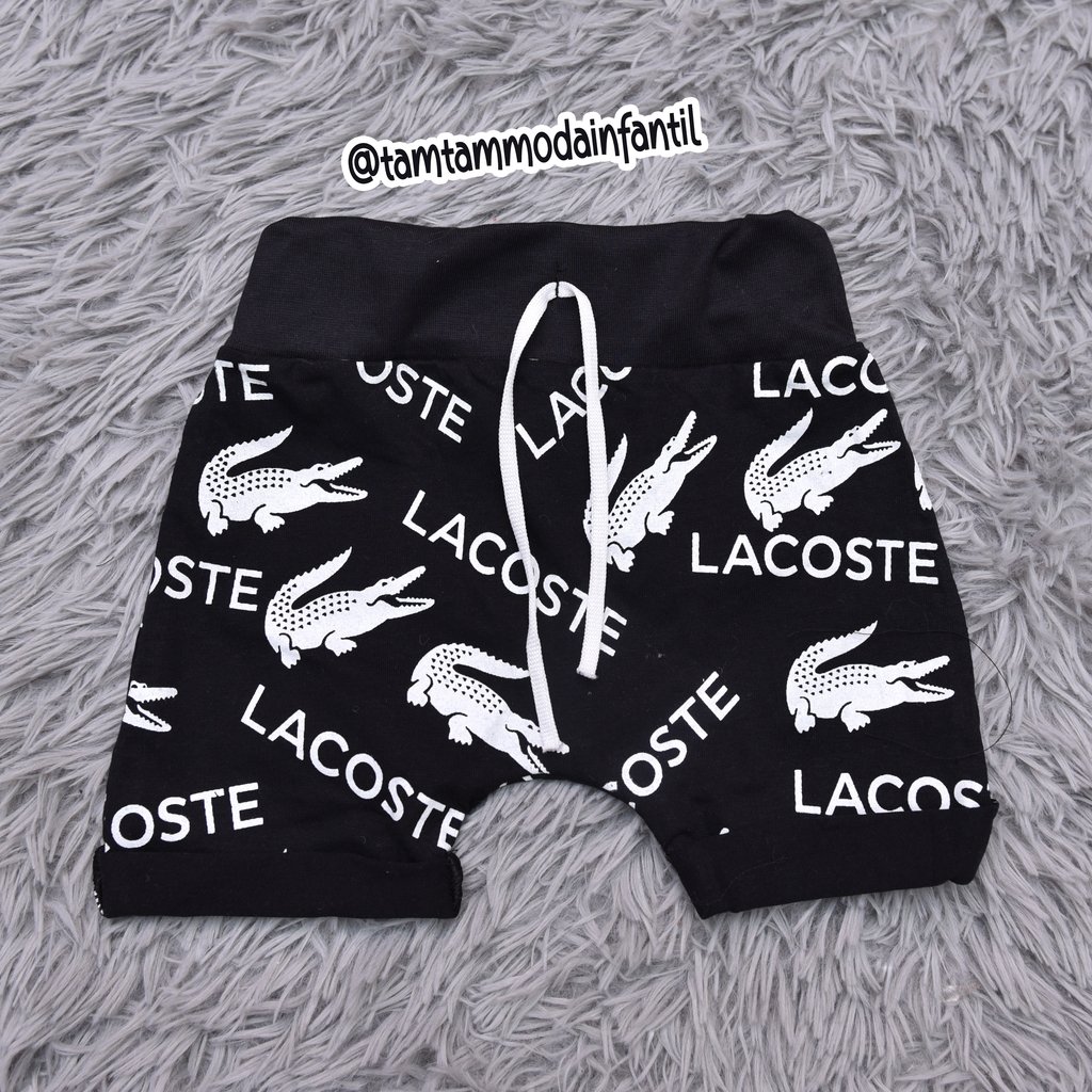 short preto lacoste