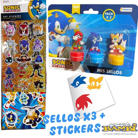 COMBO STICKERS y SELLOS SONIC