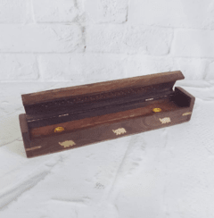 Cajón de madera Porta sahumerios/conos