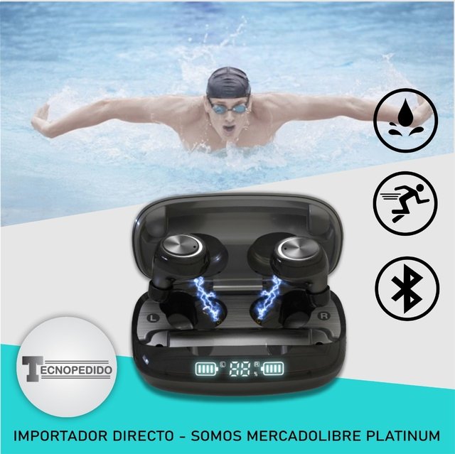 Auricular Power Bank Bluetooth 5.0 Inalambrico H02 Stereo Resistente al  agua tws