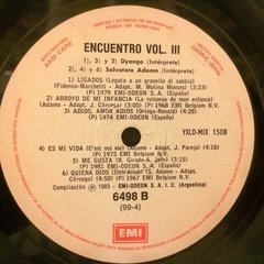 Vinilo Varios Encuentro Vol 3 Lp Argentina 1983 Compilado - BAYIYO RECORDS