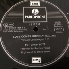 Vinilo Pet Shop Boys Love Comes Quickly Maxi Aleman 1986 - comprar online