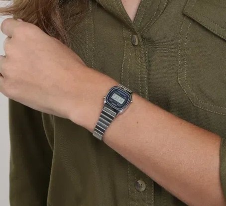 casio vintage mini prata