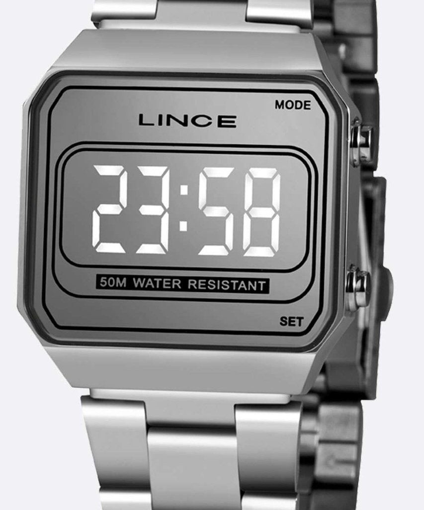 Relógio Lince LED MDM4644L SXSX - Prata