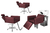 Imagem do Kit Salão de Beleza 2 Cadeiras Reclináveis Estrela + 1 Lavatório C/Apoio Base Inox Evidence Liso