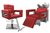 Kit Salão de Beleza 1 Cadeira Reclinável Quadrada + 1 Lavatório C/Ap Base Inox Moderna Inox - Gil Cadeiras 