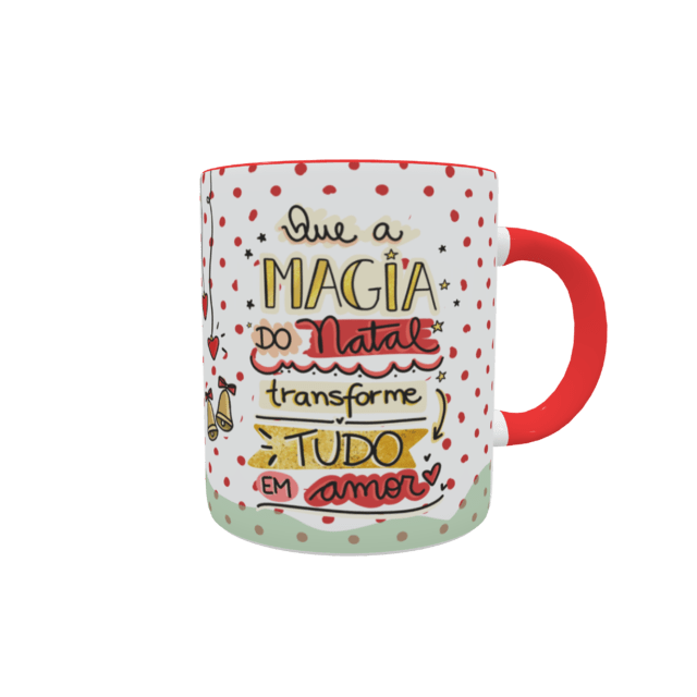 CANECA DE CERÂMICA PERSONALIZADA - MAGIA DO NATAL CANECA DE CERÂMICA PERSONALIZADA - MAGIA DO NATAL