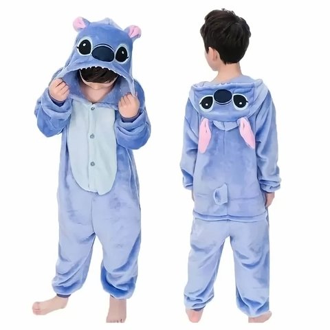 Pijama Macacão Kigurumi - Infantil Stitch