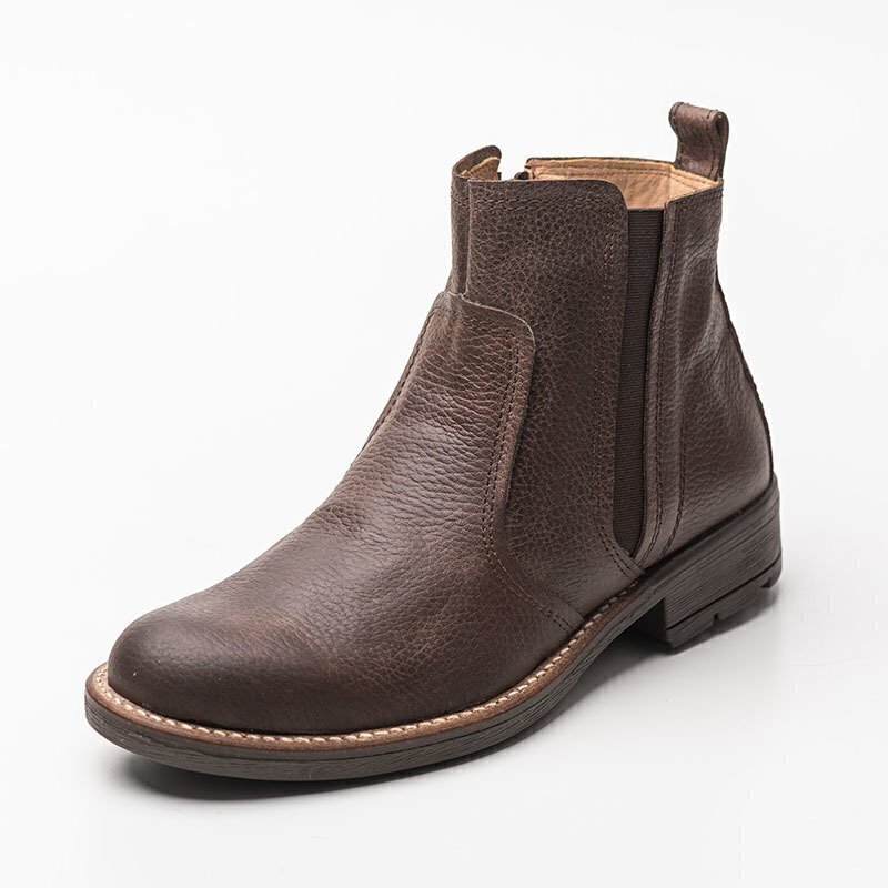 Nebraska: Botas de cuero para hombre caña media