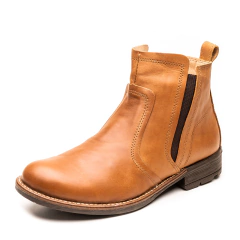 Nebraska: Botas cuero para hombre caña media