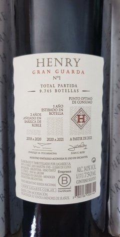 Henry Gran Guarda N° 1 2018 - Caja de Madera de 3x750 ml - La Mejor Bodega Online