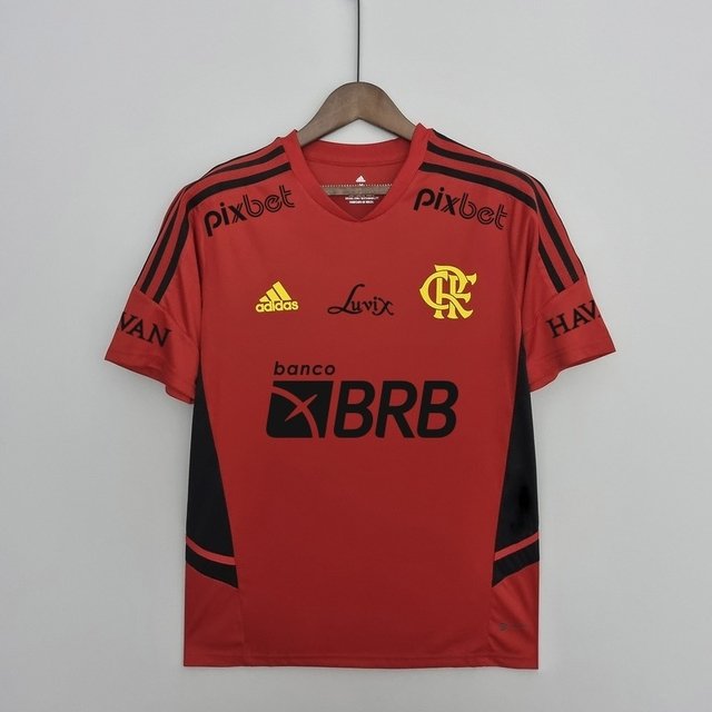 Camisa Flamengo Treino Vermelho 2022 Torcedor