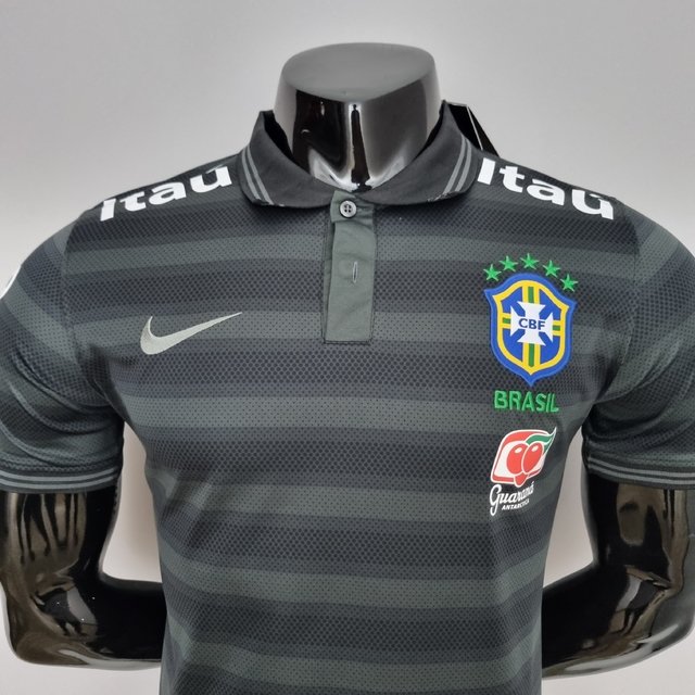 Camisa Seleção Brasileira Polo Preta