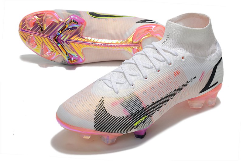 chuteira nike mercurial branca com rosa