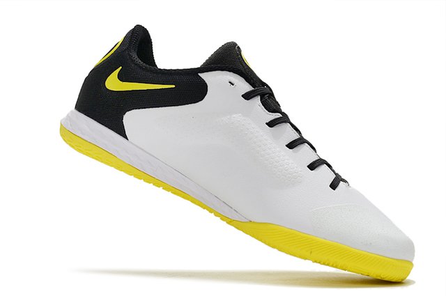 Chuteira Futsal Nike Tiempo Legend 9 Pro Branco e Amarelo
