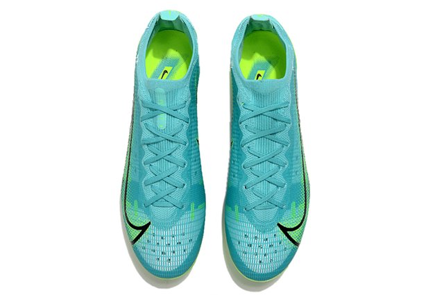 Chuteira Nike Mercurial Vapor 14 Elite - Campo - Azul e verde