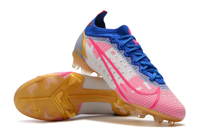 chuteira nike rosa e azul