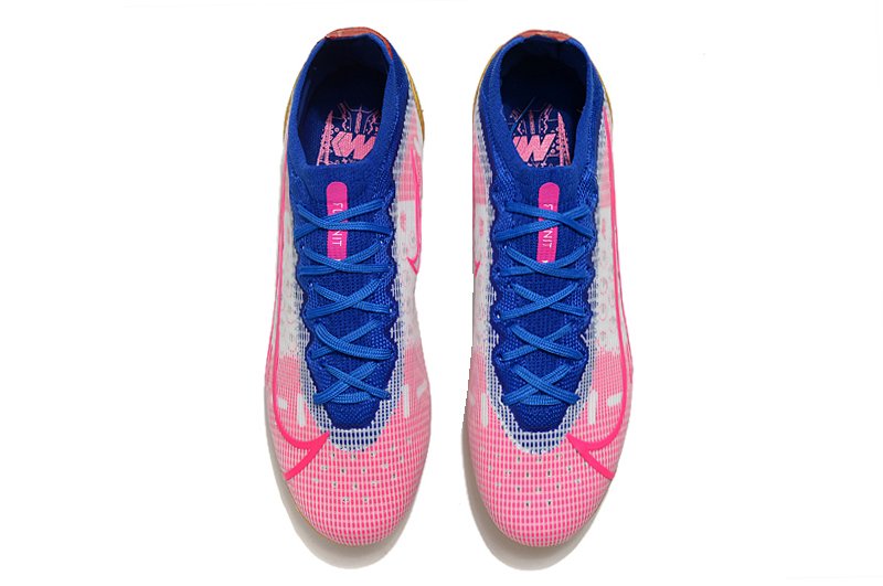 chuteira nike rosa e azul
