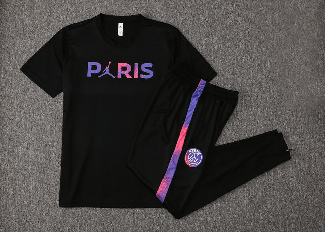 Conjunto PSG "PARIS" preto/rosa/roxo - Viagem - 2021/22